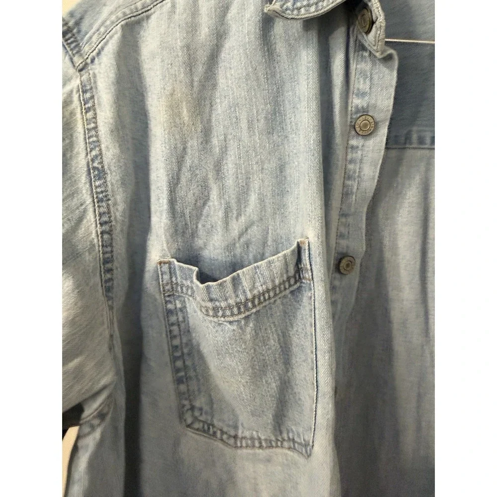 Levi's Light Wash Denim Button Down Shirt Casual Workwear Mens Large